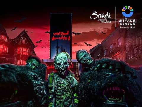 A poster promoting horror week at Boulevard City, one of the famous zones at the annual entertainment festival, the Riyadh Season.