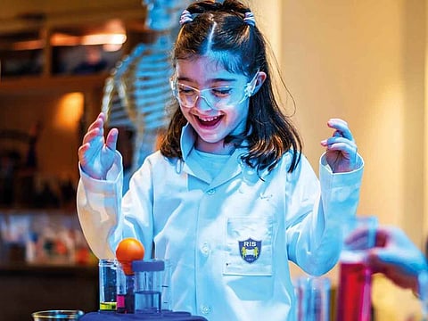 A student is experimenting at Regent’s STEAM room