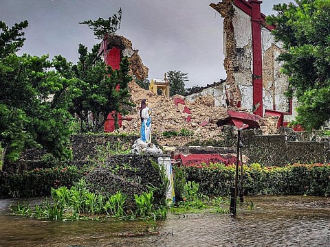 The ruins of the old church in Itbayat, Batanes. The construction of the church building was started in 1872. It was completed in 1888.