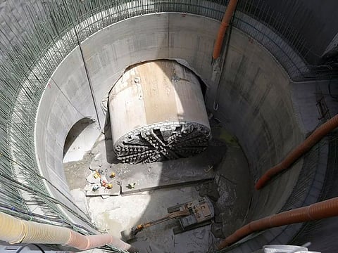 The new Tasreef project will be similar to the tunnel project, shown here in a file photo, to drain rainwater from Expo Dubai, but will cover all areas of Dubai