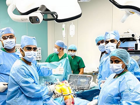 Indian homemaker walks in two hours after undergoing a robotic knee surgery at Medcare Royal Speciality Hospital in Dubai