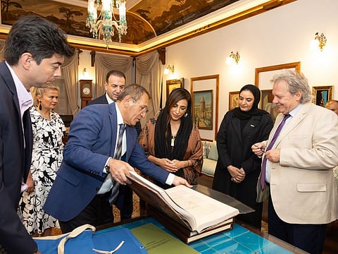 Sheikha Bodour bint Sultan Al Qasimi, Chairperson of the Sharjah Investment and Development Authority (Shurooq) during the visit to the Mevlâna Museum in Konya