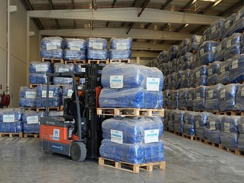 Dubai Humanitarian mobilised 192 metric tonnes of relief material provided by the UNHCR to Lebanon.