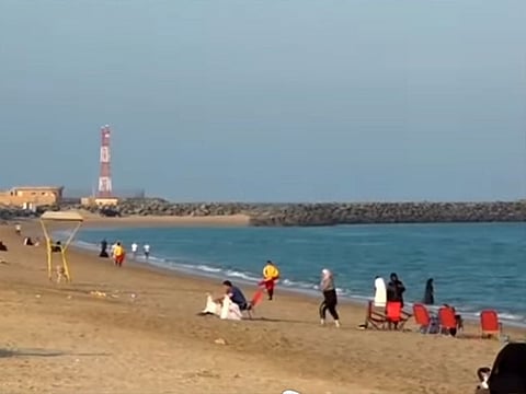 Still from video of Al Luluyah Beach shared on social media about the announcement on Tuesday
