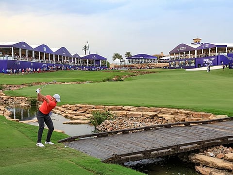 Rory McIlroy in action at the DP World Tour Championship