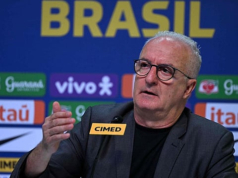 Brazil's national football team head coach Dorival Junior speaks during a press conference in Rio de Janeiro, Brazil.