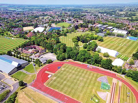 An aerial view of Millfield School