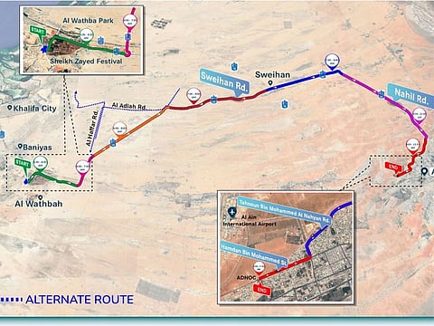 Traffic will be temporarily halted in phases along Sheikh Zayed Festival to Al Ain cycle track on Saturday.