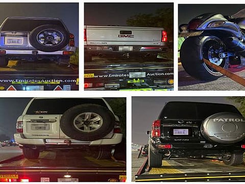 Dubai Police seize a number of vehicles and motorbikes in Dubai for making illegal modification