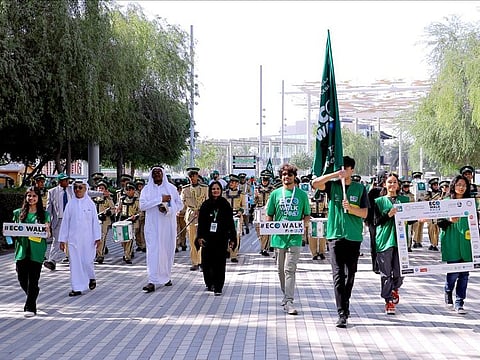 Hundreds of community members turn up during Eco Walk 2024 at Expo City Dubai’s Al Forsan Park.