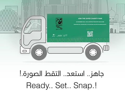 Zayed Charity Run offers free registration for first 100 people who spot the green truck in Abu Dhabi