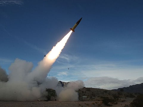 US Army conducting live fire tests of the Army Tactical Missile System (ATACMS) at the White Sands Missile Range in New Mexico.
