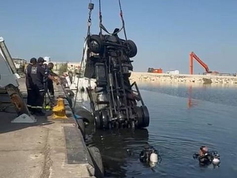 Still from police video of the recovery operation