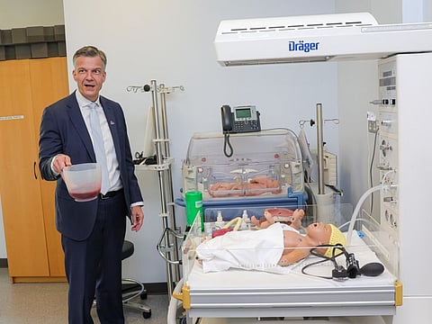 Dr Ralf Krage, Associate Professor of Anesthesiology and Director, Khalaf Ahmad Al Habtoor Medical Simulation Centre, says its maternity ward and delivery suite can be configured to all birthing scenarios.
