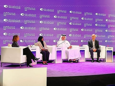 Panellists during a session about the future of education at the Museum of the Future in Dubai on Wednesday