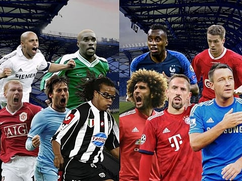 The all-star cast features legends like David Silva, Paul Scholes, John Terry, Roberto Carlos, Paul Pogba, David Villa, Michael Owen, Marouane Fellaini, Edgar Davids, Franck Ribery, Blaise Matuidi, and many more.