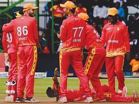 Zimbabwe scored 205 all out after 40.2 overs thanks mainly to a 62-run eighth-wicket stand between Richard Ngarava (48) and Sikandar Raza (39).