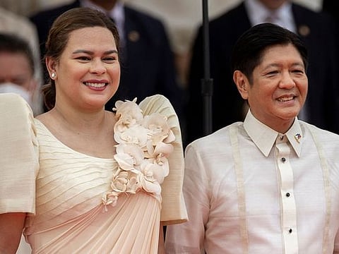 Vice President Sara Duterte with President Ferdinand Marcos Jr (right). File photo taken in 2022.