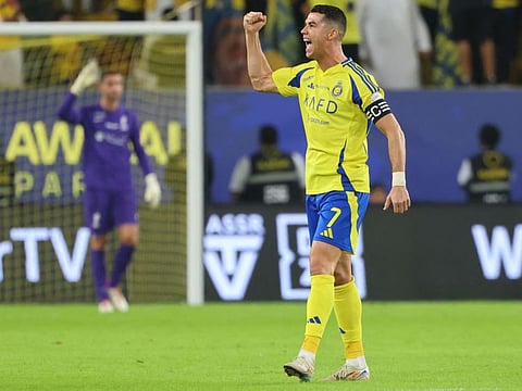 Nassr's Portuguese forward Cristiano Ronaldo opened the scoring little more than 50 seconds into the second half, when he headed home Sultan Al Ghannam’s cross from close range.