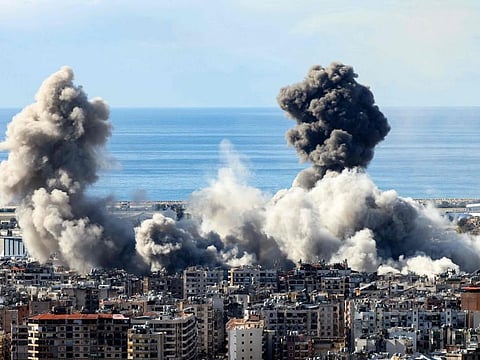 Smoke rises from the site of an Israeli airstrike that targeted Beiruts southern suburbs on November 26, 2024, amid the ongoing war between Israel and Hezbollah.