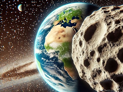 An artistic rendering of Earth's mini-moon 2024 PT5.