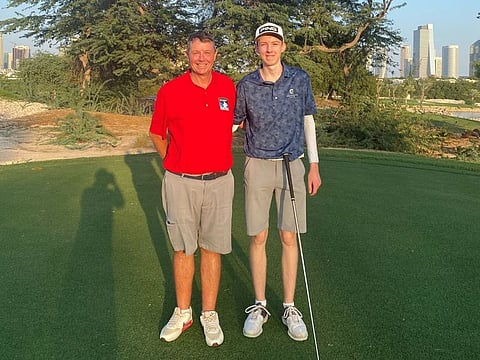 The McGlinchey duo at Doha Golf Club