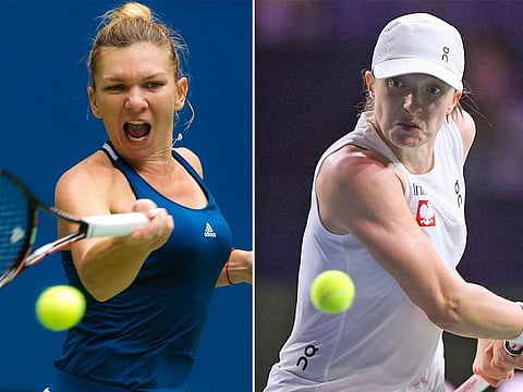 Simona Halep (left) is struggling to bring her career back on track after a ban imposed for positive test. However, the Romanian has come down heavily on the tennis body for giving a different treatment to Iga Swiatek (right) for similar offence.Shutterstock/AFP