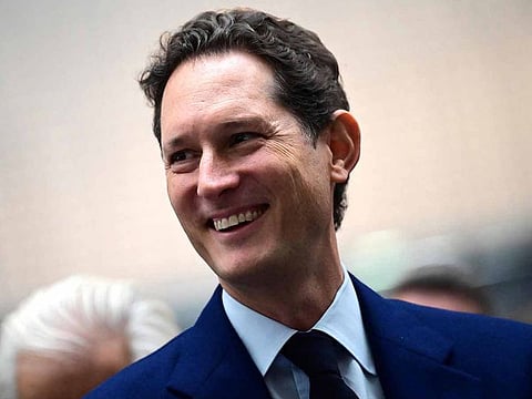 Stellantis Italian Chairman John Elkann attends the presentation of the exhibition “Drive Different” at the “Museo Nazionale dell'Automobile” (The National Automobile Museum) in Turin on November 23, 2023.