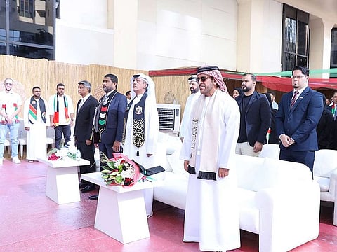 Right to left: Ahmed Khalaf Al Otaiba, Chairman, Saad Al Jneibi, Board member, Rusan Fyroze, CEO of Siraj Finance, along with Shehan Feisal, CEO of YAS Takaful