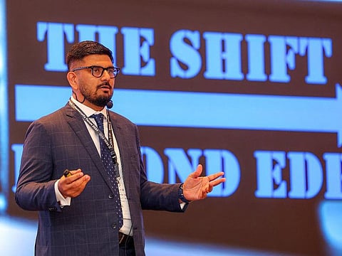 Gopan Sivasankaran, General Manager of META at Secureworks, speaking at Gulf News Cybersecurity Forum