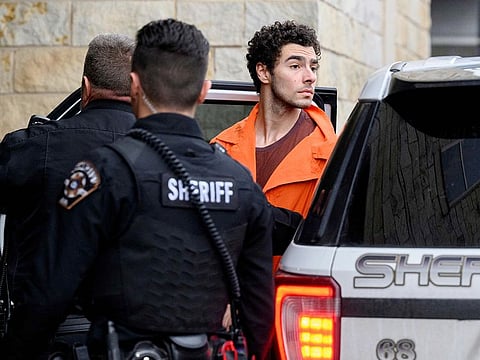 Luigi Mangione is led into the Blair County Courthouse for an extradition hearing on December 10, 2024 in Hollidaysburg, Pennsylvania.