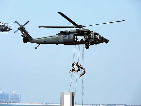 Demonstration by the UAE armed forces during an earlier Union Fortress parade