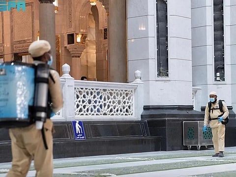 Carpets in the Grand Mosque are cared for according to a specific programme.