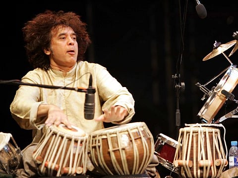 The world lost a legend today. Here's a look at Zakir Hussain performing at a concert at Nad Al Sheba lawns in Dubai