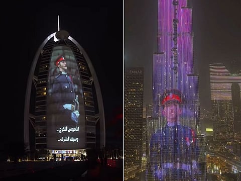 Dubai landmarks light up to congratulate Sheikh Mohammed bin Rashid bin Mohammed bin Rashid Al Maktoum.