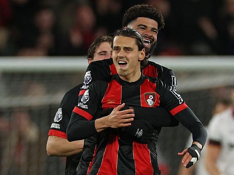 Enes Unal celebrates his equaliser