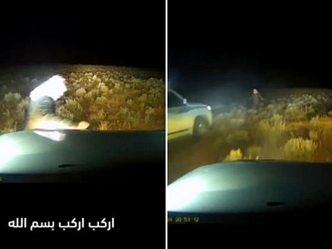 The rescue team located the family in the Dahna desert, about 65km off the asphalt road, after a coordinated search effort.