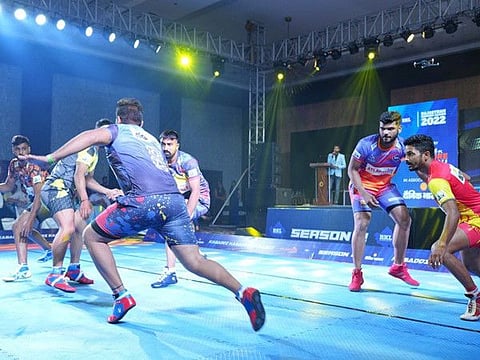 The match between Indian Warriors and Gulf Gladiators was held at the Al Ahli Stadium recently.