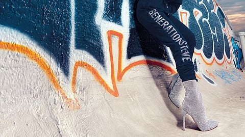 Crystal-embellished Steve Madden boots