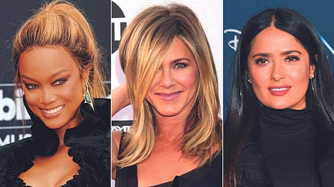 Tyra Banks, Jennifer Aniston and Salma Hayek are among the midlife women posting #nomakeup selfies on their feeds over the past couple of years