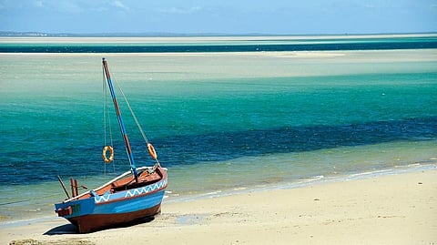 The splendorous serenity and the aquamarine water of Mozambique beckons