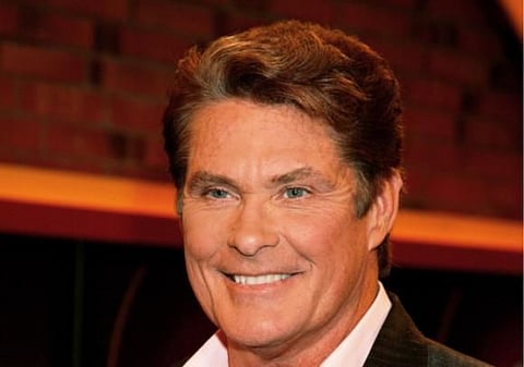 CR77FP Hasselhoff, David, * 17.7.1952, American actor and singer, portrait, guest in the German TV show Markus Lanz, Hamburg, 22.4.20