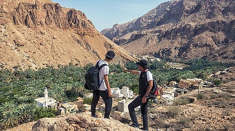 The geography of Oman lends itself to trekking and hiking