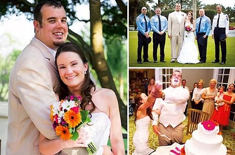 Amanda Karth and Cody on their wedding day.