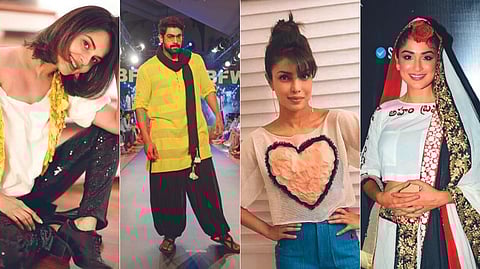 Based in Hyderabad, Asmita Marwa (left) is considered one of the top designers from India, with celebrities such as Rana Daggubati, Priyanka Chopra and Anjala Zaveri doting on her designs