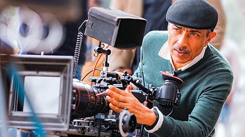 Prakash Jha on the set of Pareeksha, a film that sharply questions the educational system in India