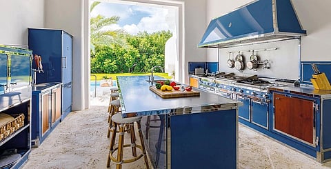 Officine Gullo's Pigeon Blue Kitchen