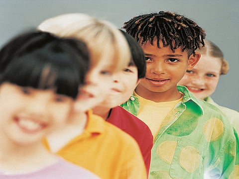 a group of kids different race