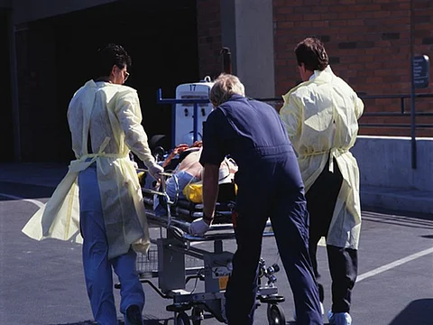 patient on a stretcher