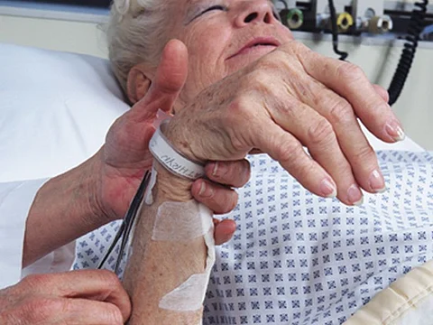 elderly hospital patient